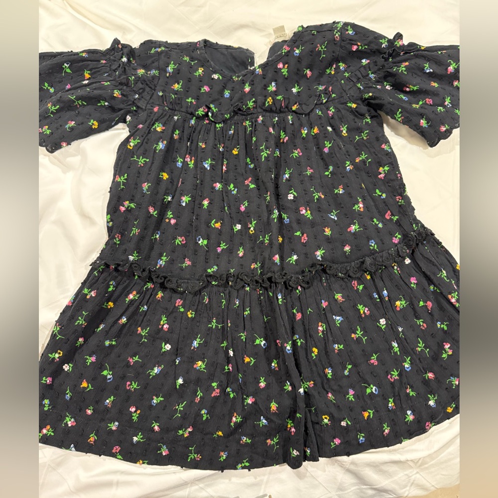 Crewcuts Black Floral girl dress size 5